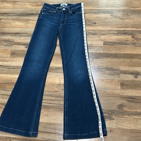 PAIGE GENEVIEVE WOMEN FLARE WIDE LEG JEANS BLUE SZ 24 - Picture 8 of 11